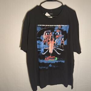 Nightmare on Elm Street 3 Dream Warriors T-Shirt Black 2XL Horror Graphic Tee